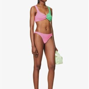 hunza G duo chelsea bikini set in pink multi